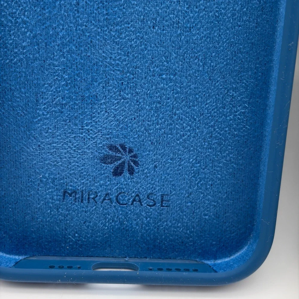 Miracase iPhone 13 Case Blue Grey Liquid Silicone Microfiber Lining 2 Pack